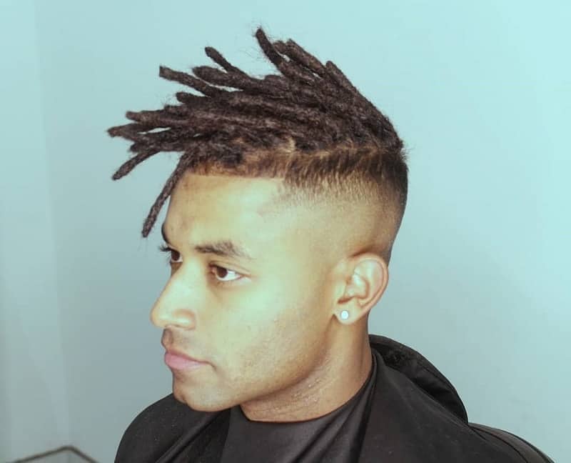 Short high dreads with fade