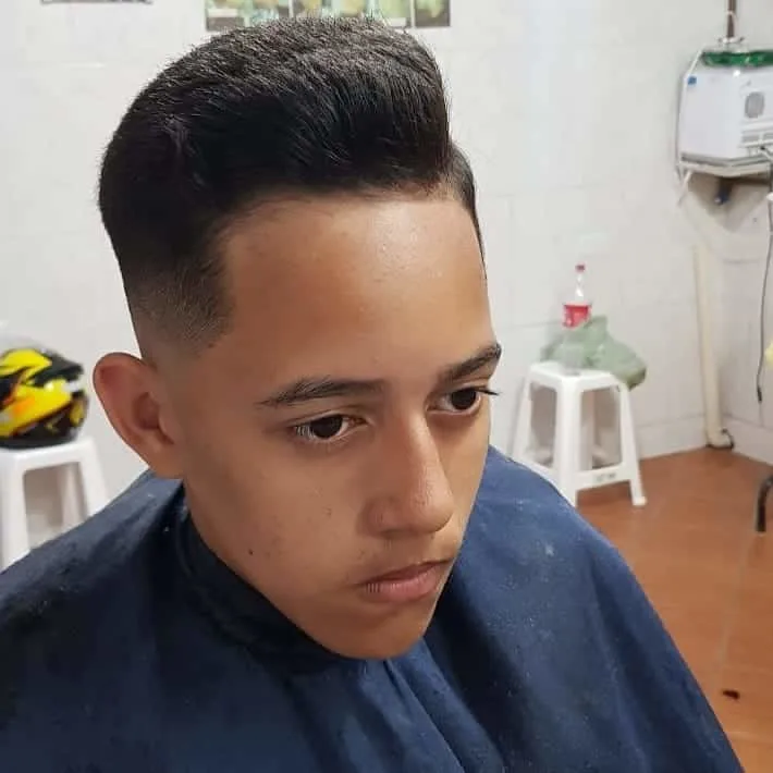 high top haircut with taper fade