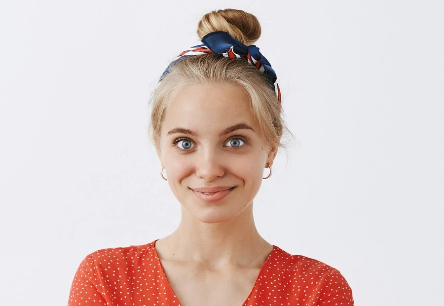 high updo for growing out bangs