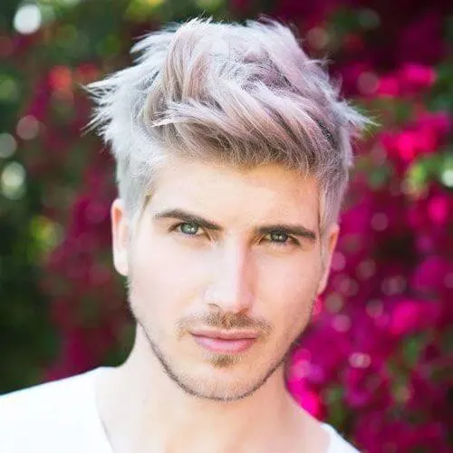 highlights on platinum blonde hair for men