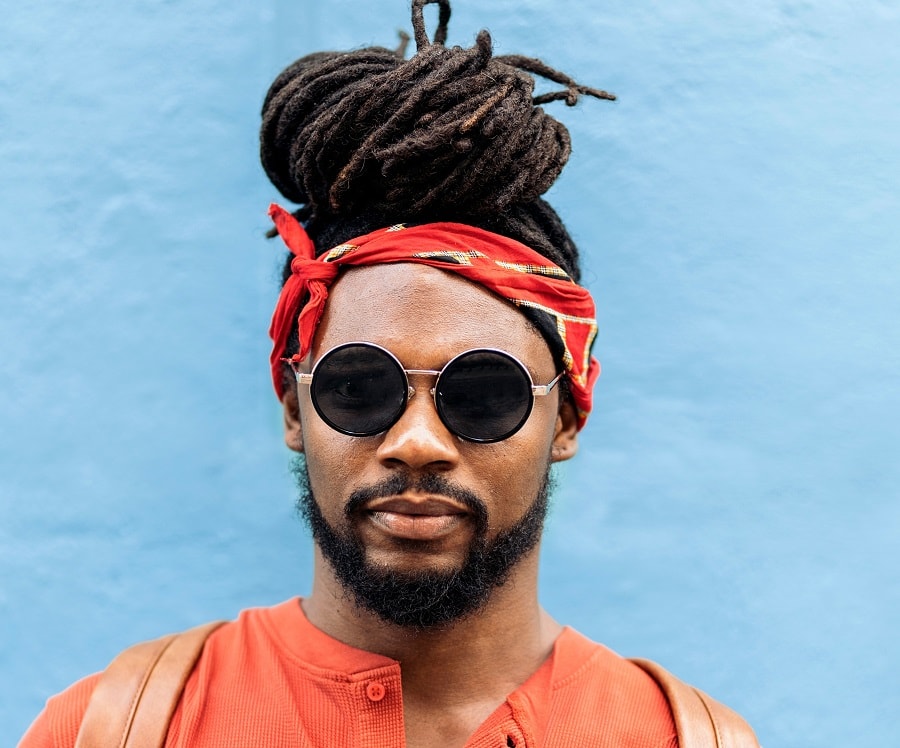 Hippie hairstyle for black men