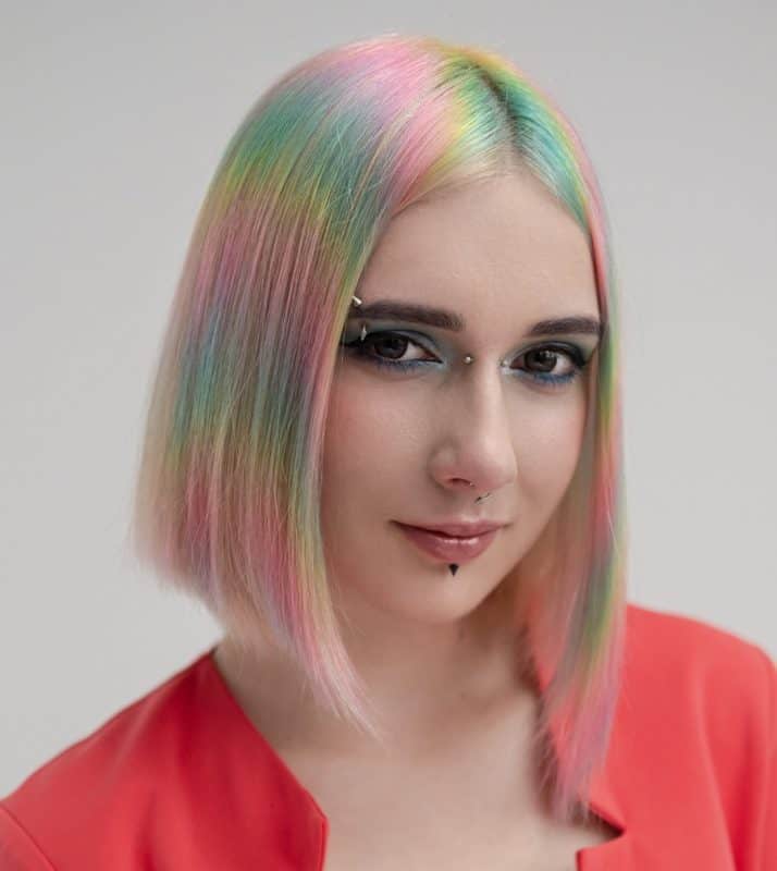 holographic cotton candy hair