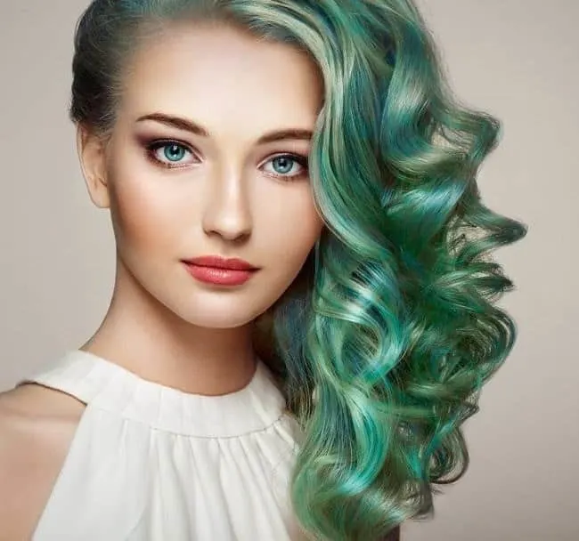 trendy mermaid blue hair color women 2023