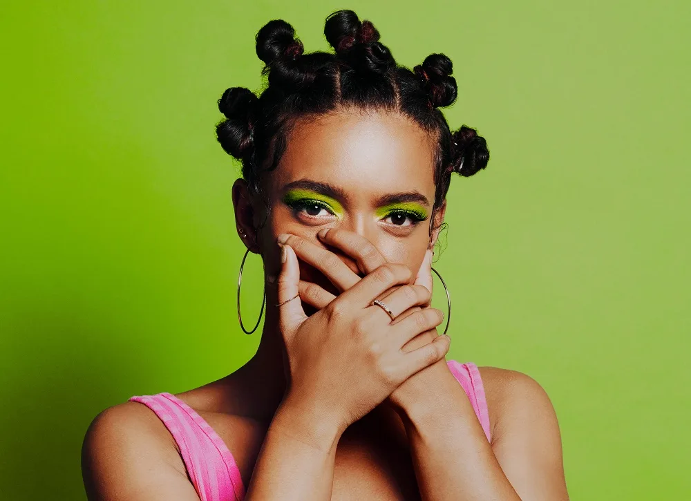 how to create finger coils on long hair - tie bantu knots