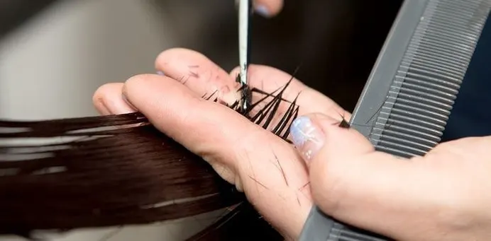 trimming split ends