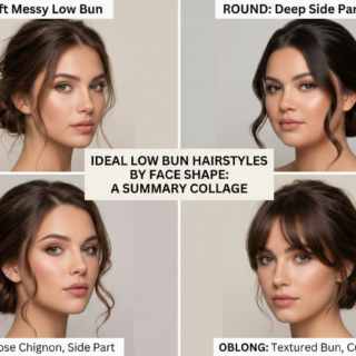low buns for each face shape