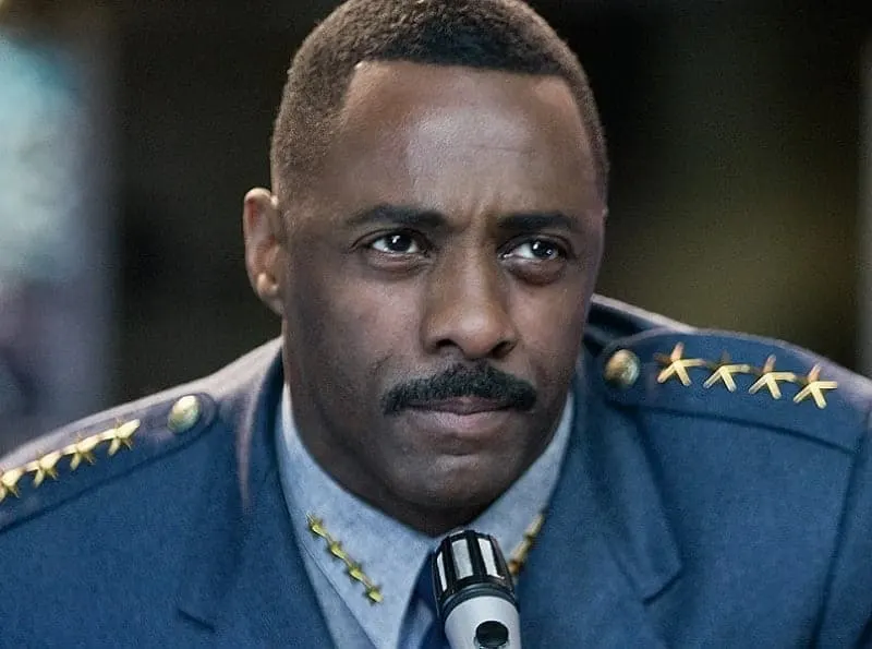 Idris Elba with 70s Mustache Style