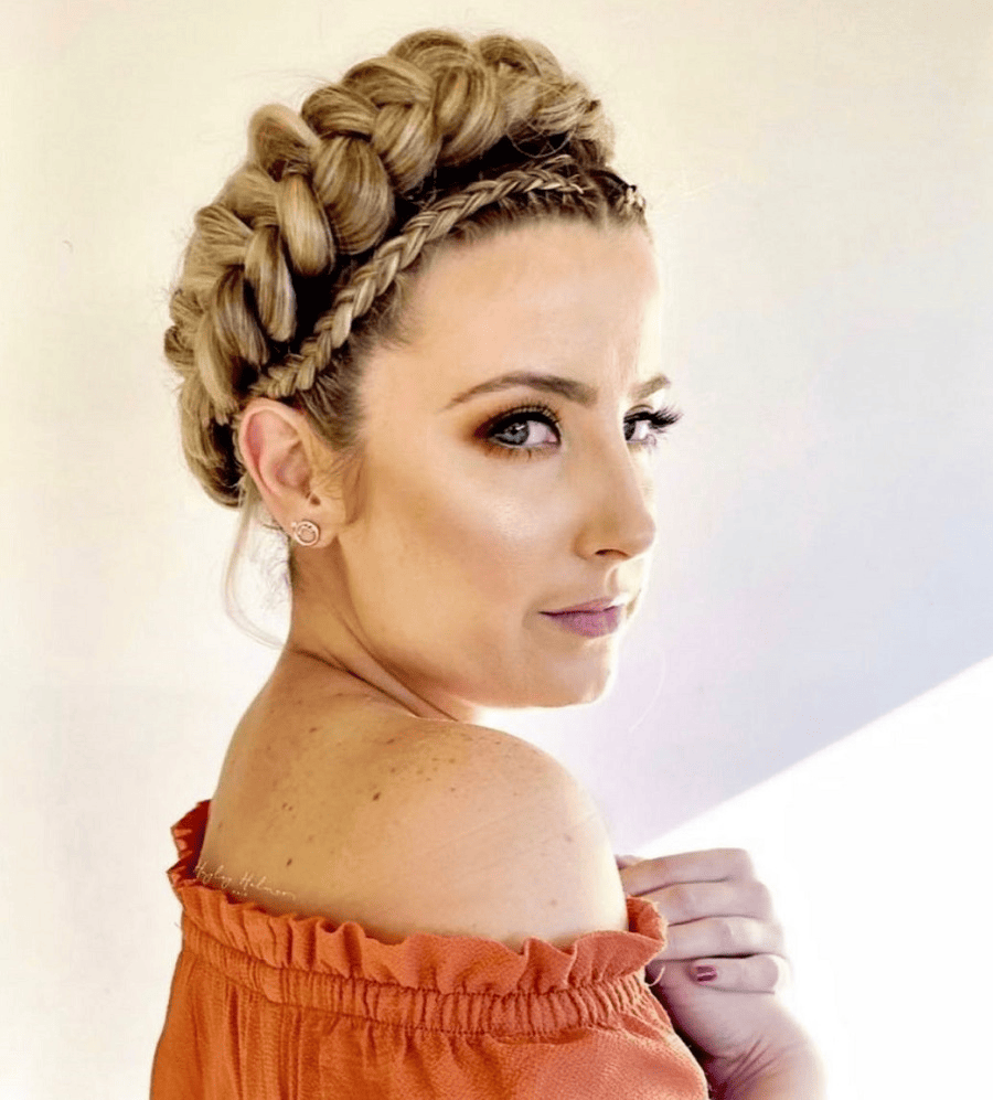 braided crown hairstyle for women