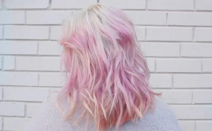 cotton candy rose gold hair color