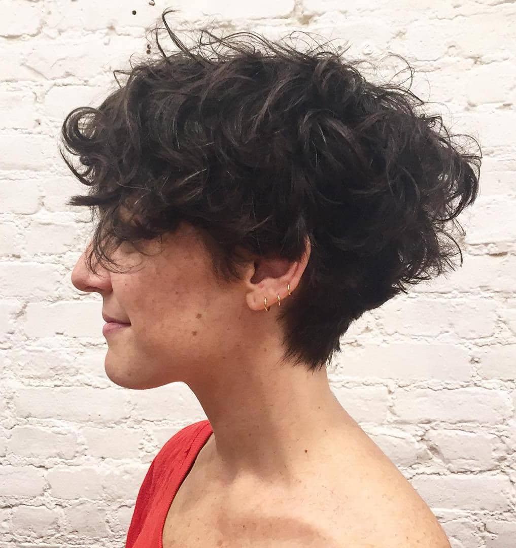 Short with natural taper curly hairstyle