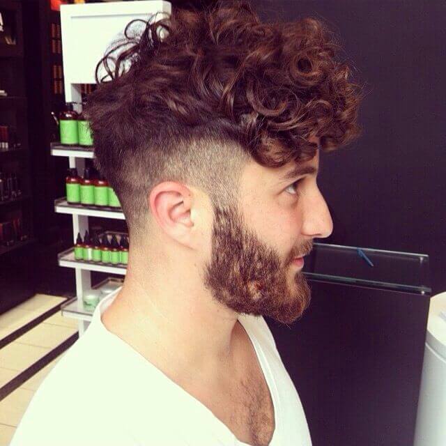 Image of Curly undercut oblong face shape curly hairstyles male