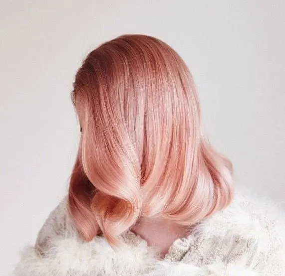 Pearlescent Rose hair color style