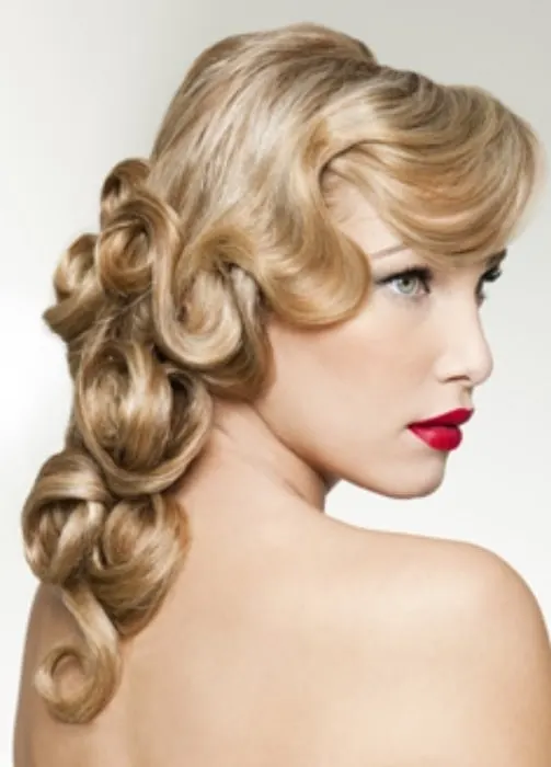 Finger Wave long hairstyle for girl