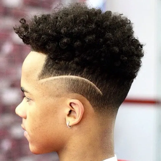 hightop curly men hair