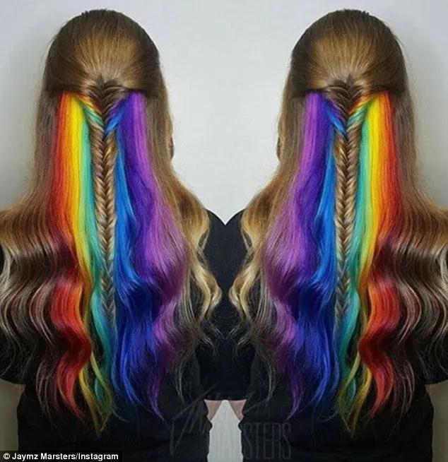 Rainbow colos Peekaboo Hair for girl