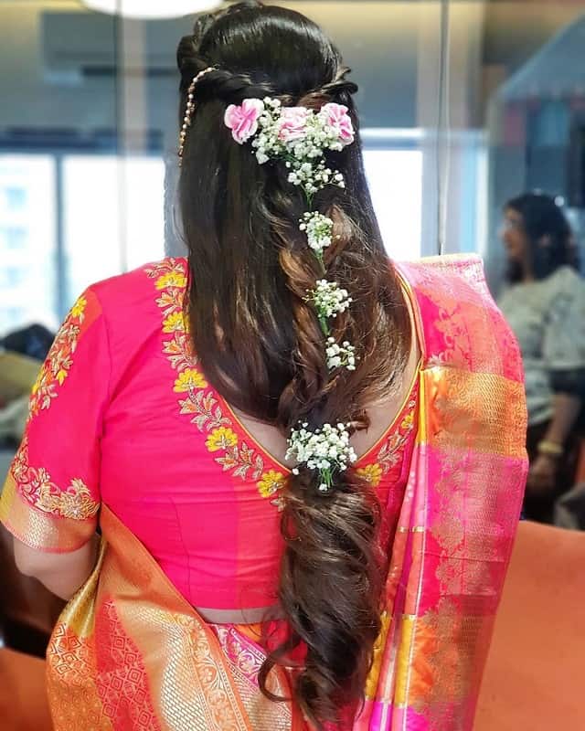 வளகபப ஹரஸடலsouth indian hairstyle for baby shower function    YouTube