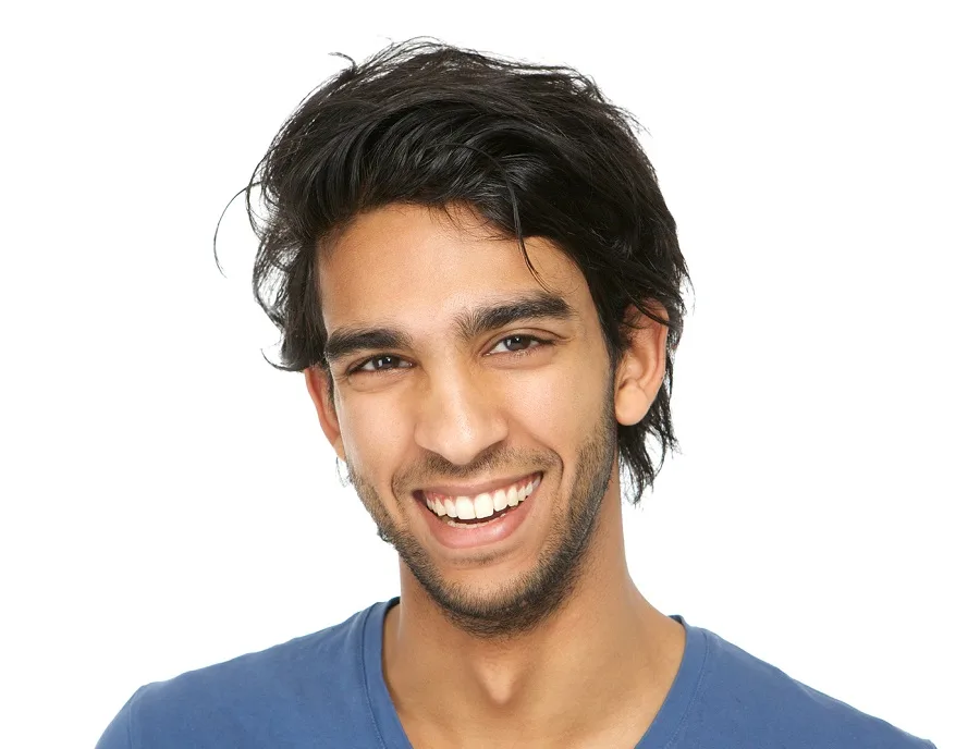 messy hairstyle for indian boys