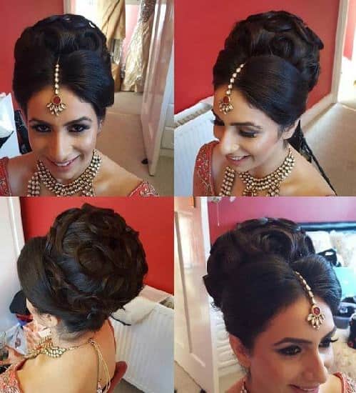 38 Bun Hairstyles Indian Weddings Hairstyles Images, Stock Photos, 3D  objects, & Vectors | Shutterstock