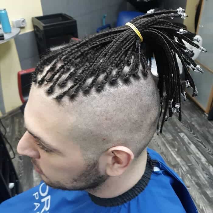 men with individual braids style 