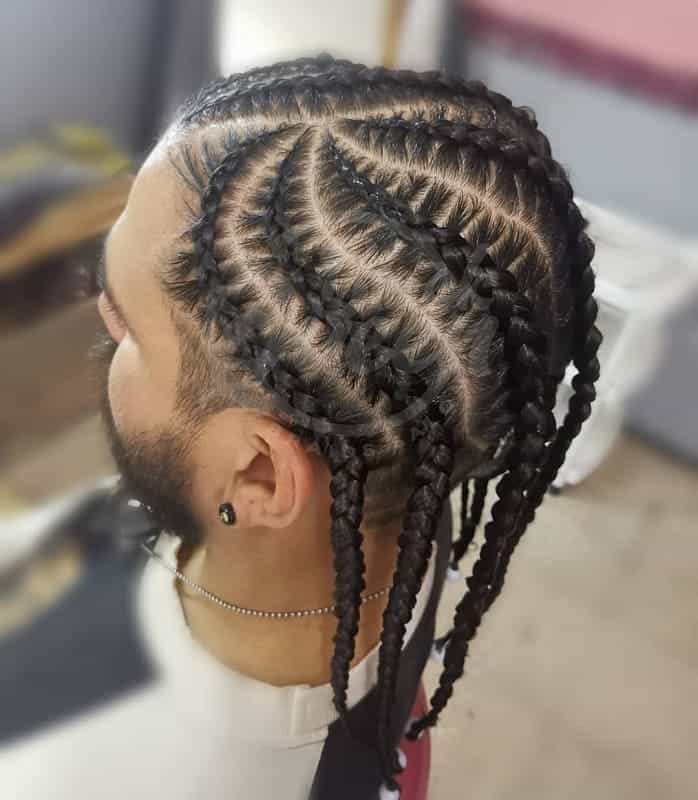 mens individual braids style