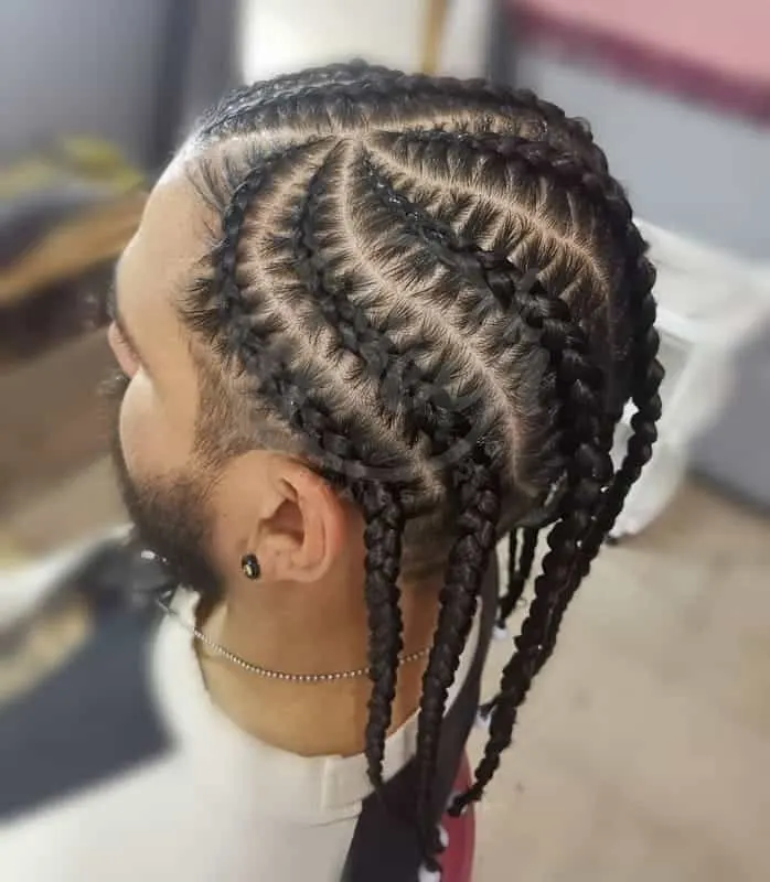 mens individual braids style