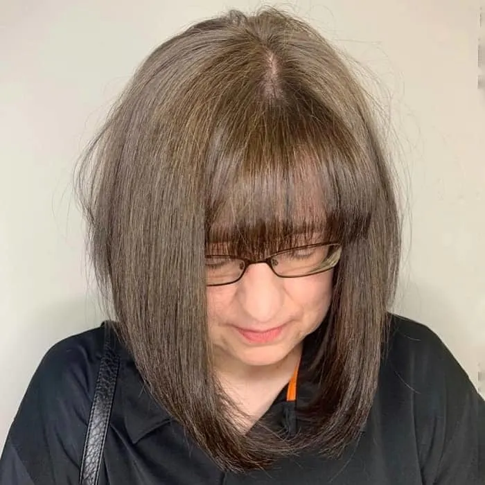 inverted bob for older women