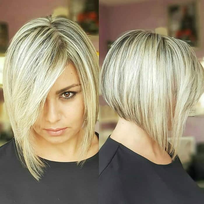 Inverted Bob for Round Face