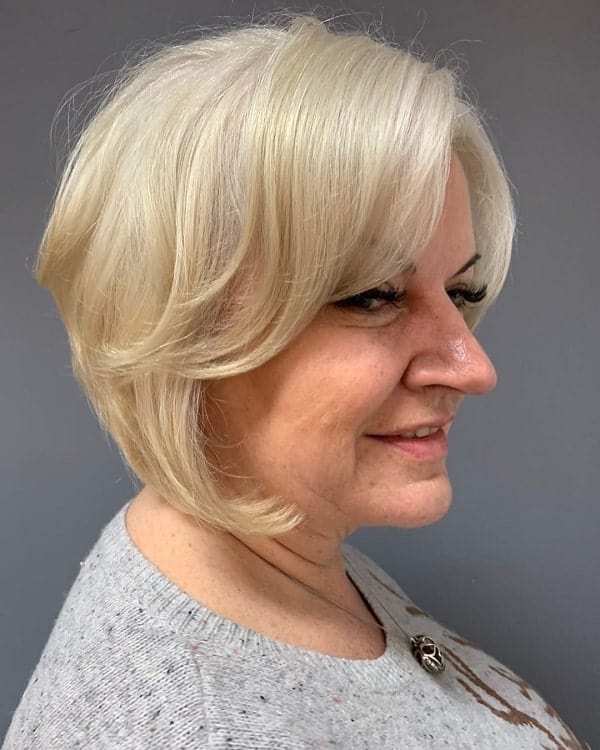 Inverted Bob Haircut for Older Women