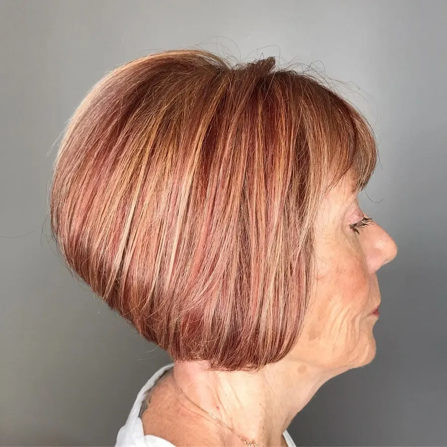 inverted bob with bangs for straight hair