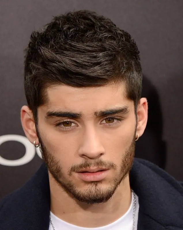 zayn malik with ivy league haircut