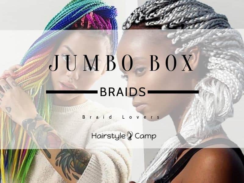 55 Trendy Jumbo Box Braids To Make An Impression