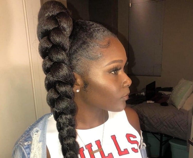 How to Do a Jumbo Braid Ponytail with Weave