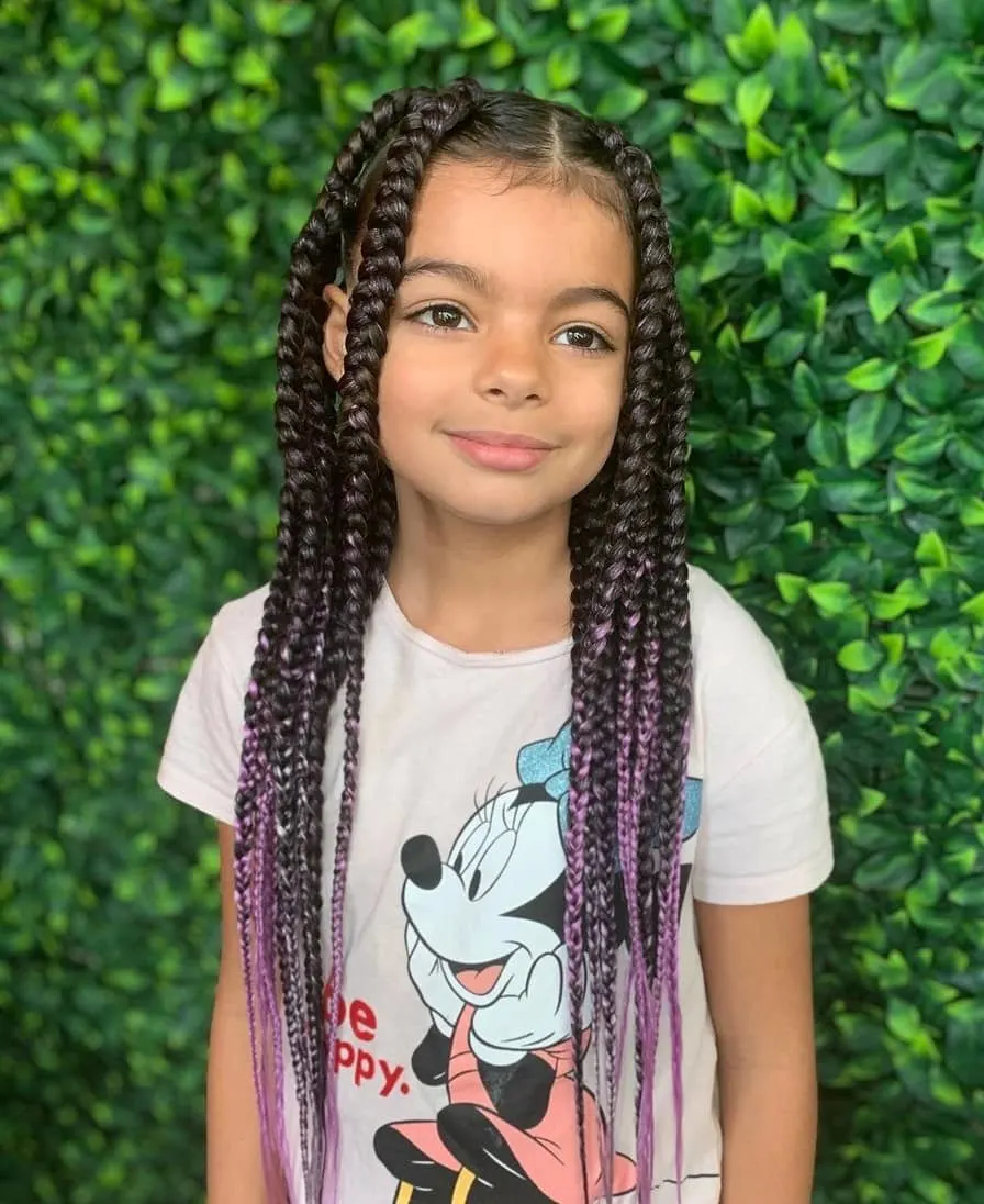 jumbo knotless braids for kids