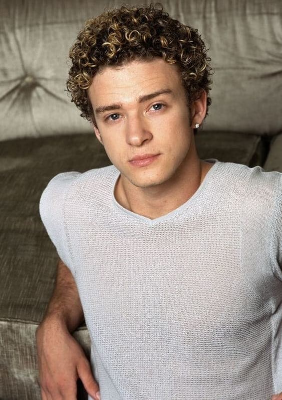 Justin Timberlake with Short Curly hair