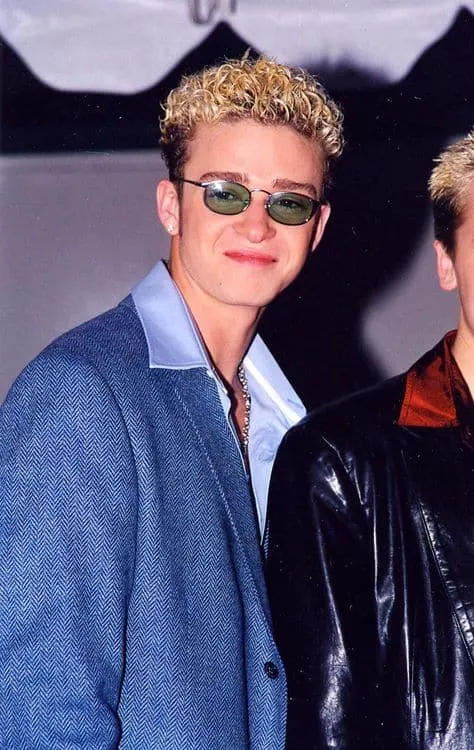 Justin Timberlake's Curly Bleached Hair