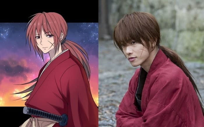 kenshin himura- red haired anime boy