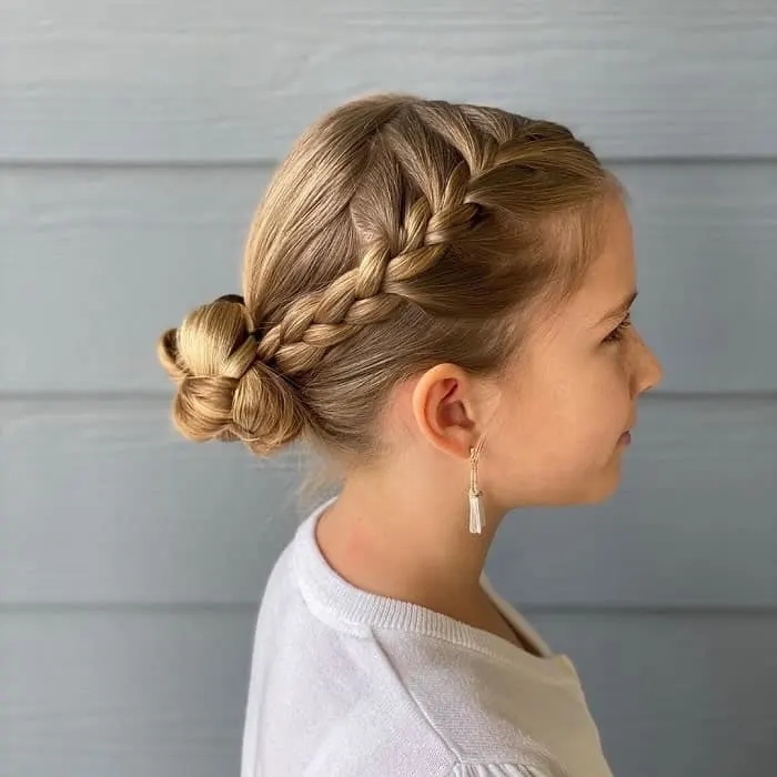 Braided Bun for Little Girls