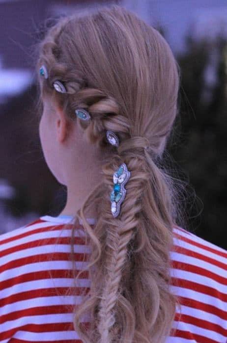 fishtail braided ponytail for kids