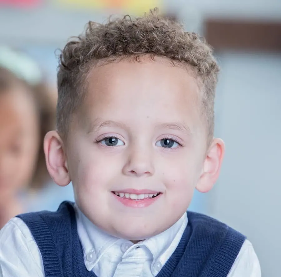 kids crew cut for curly hair