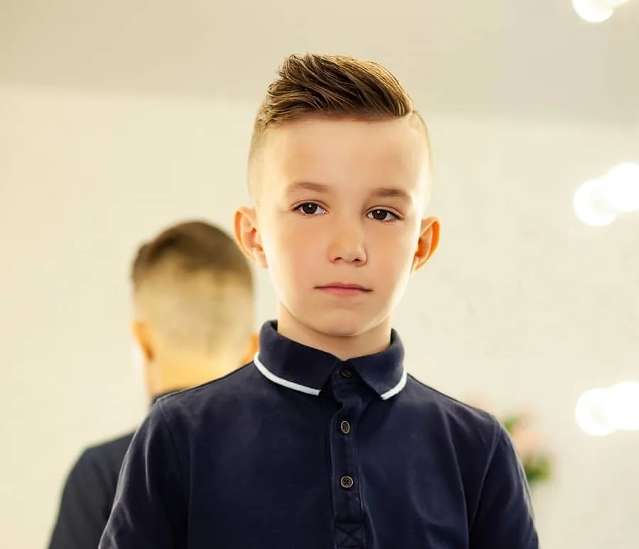 kids crew cut with shaved sides