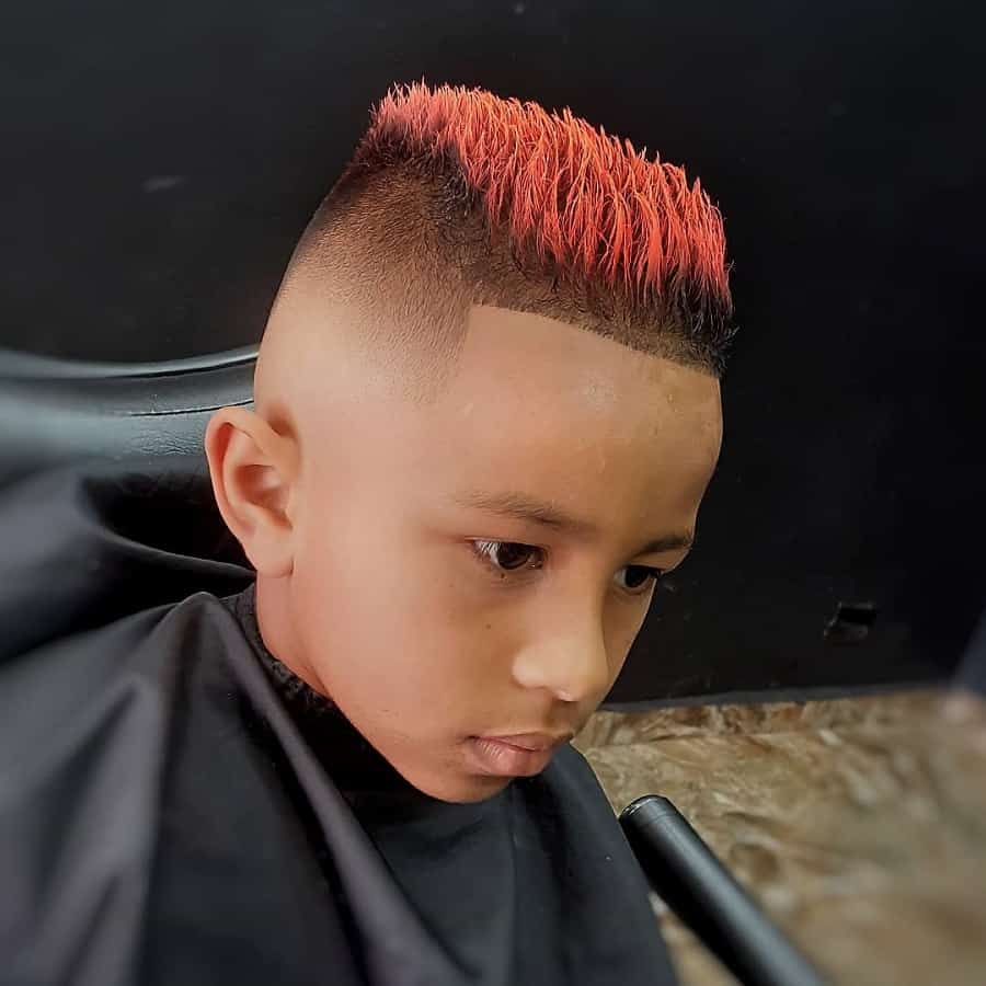 kids crew haircut with color