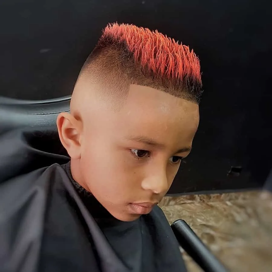 kids crew haircut with color