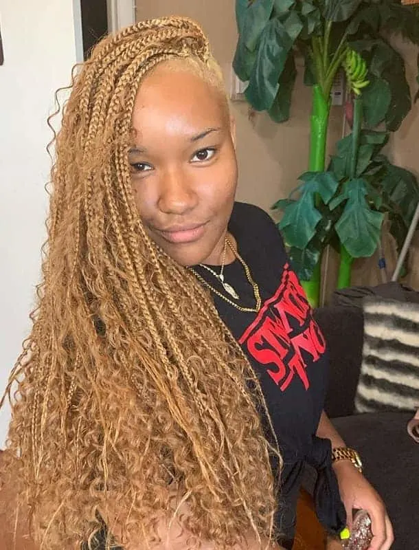 dyed kinky twist braids 