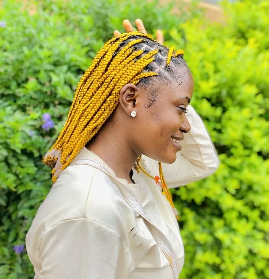 knotless braids with color