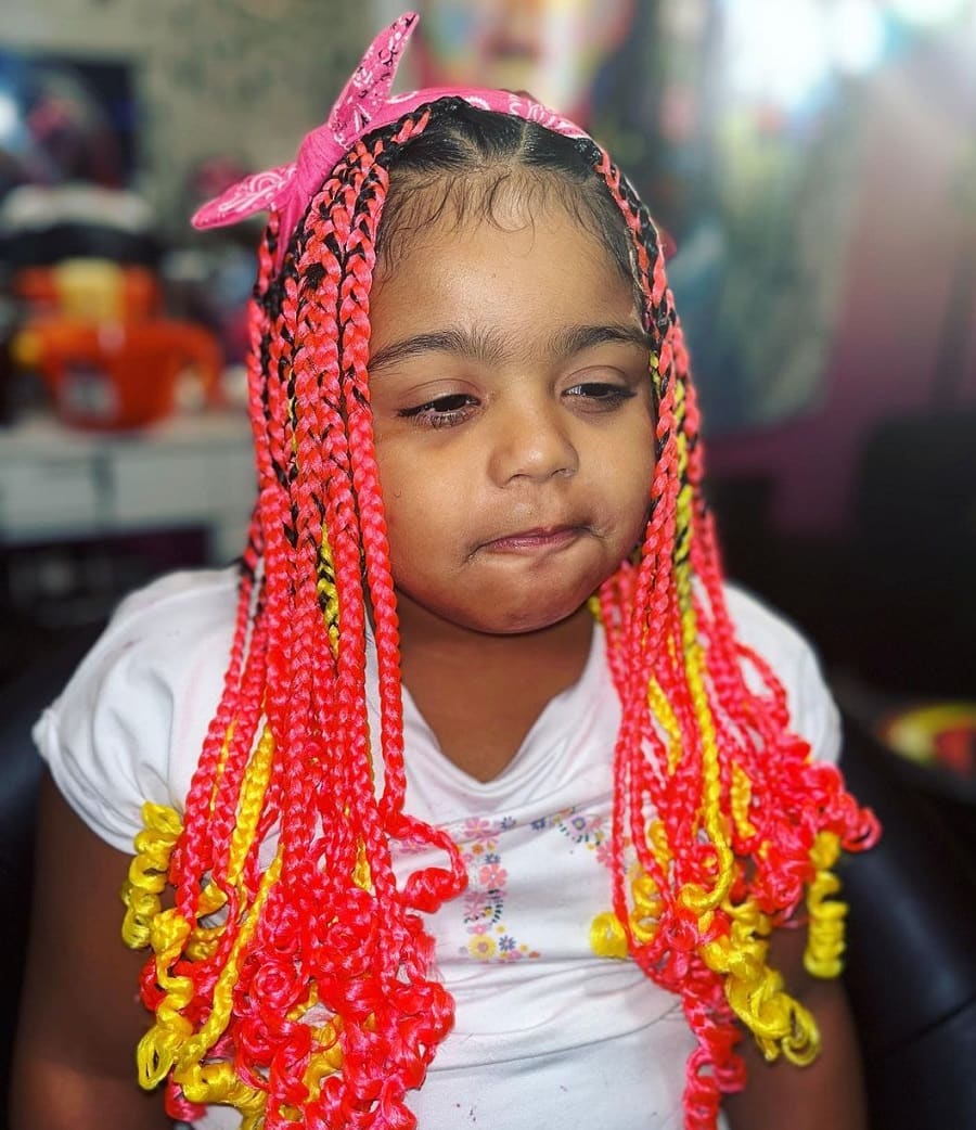 Braids without knots with extensions for children