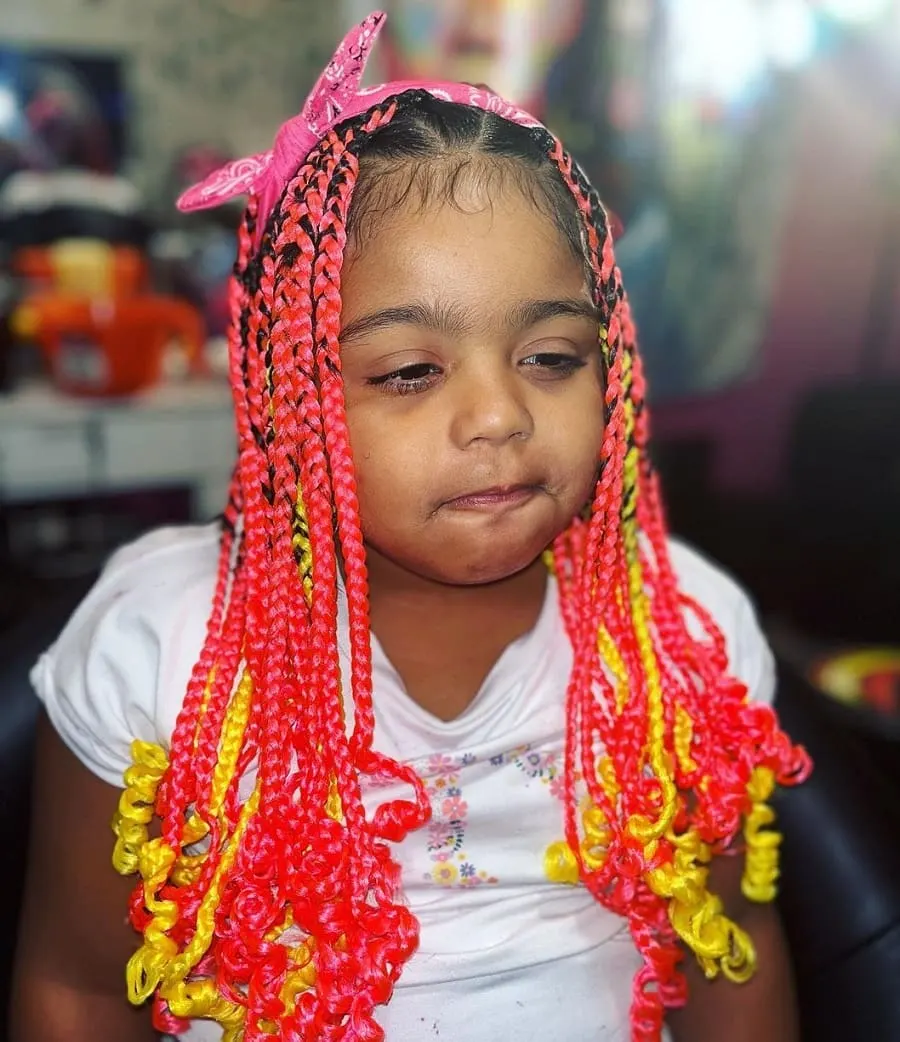 knotless braids with extensions for kids