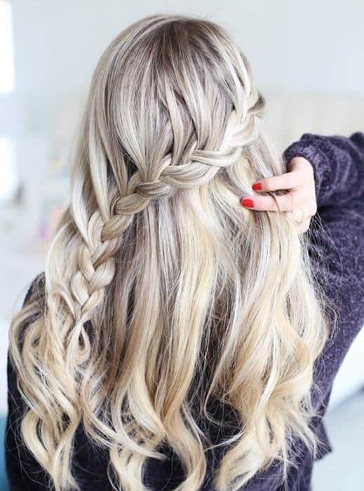 Diagonal Lace Braid Hairstyles for Women
