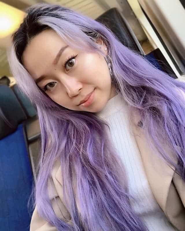 long lavender hairstyle