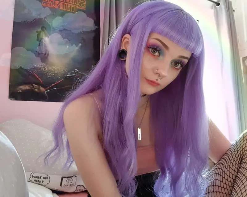 lavender haircuts with bangs