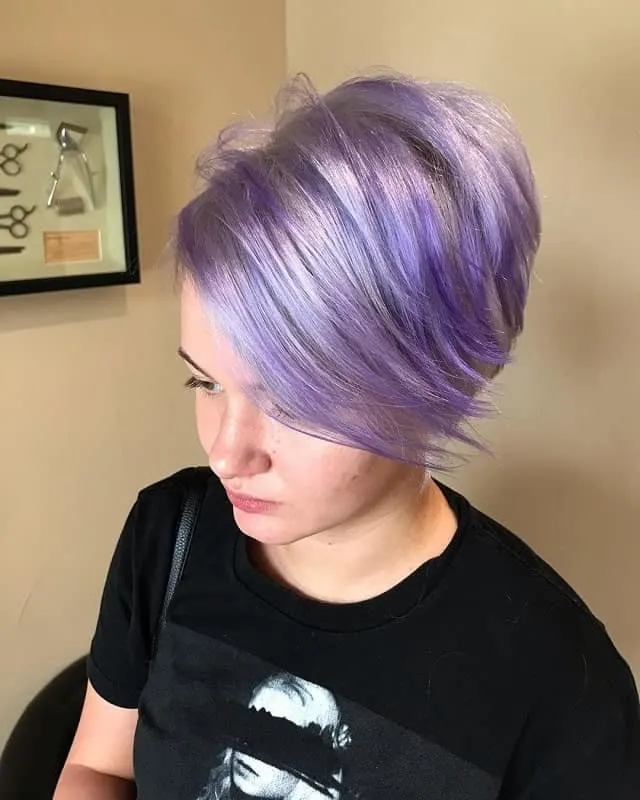 short lavender hair